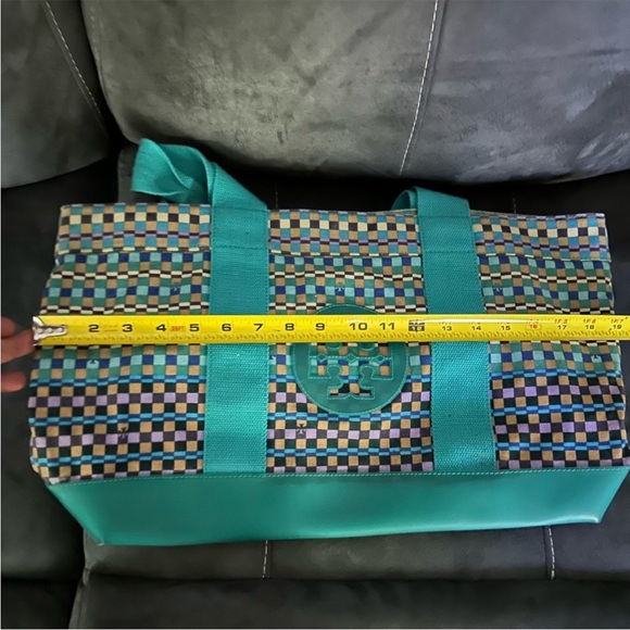 Tory Burch Multicolor Checkered Tote - Picture 7 of 11